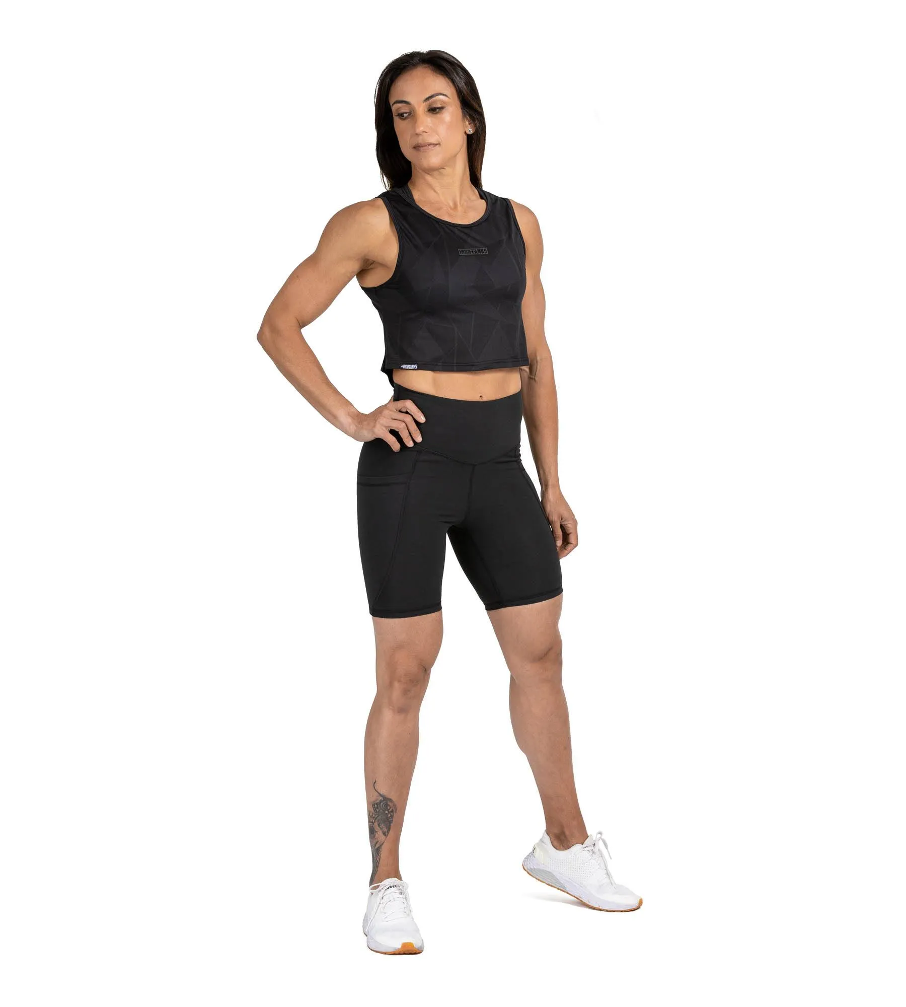 Sabre Crop Tank - Black