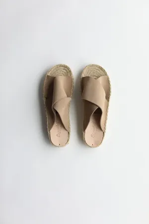 Sand Suede Cross Slider