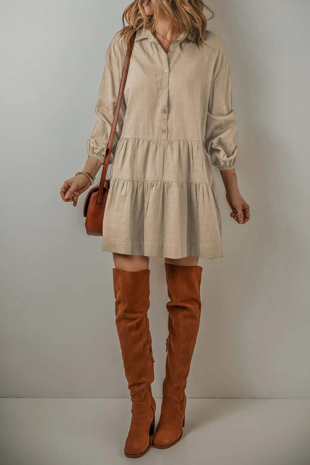 VENTURE OUT Dress in Desert Tan