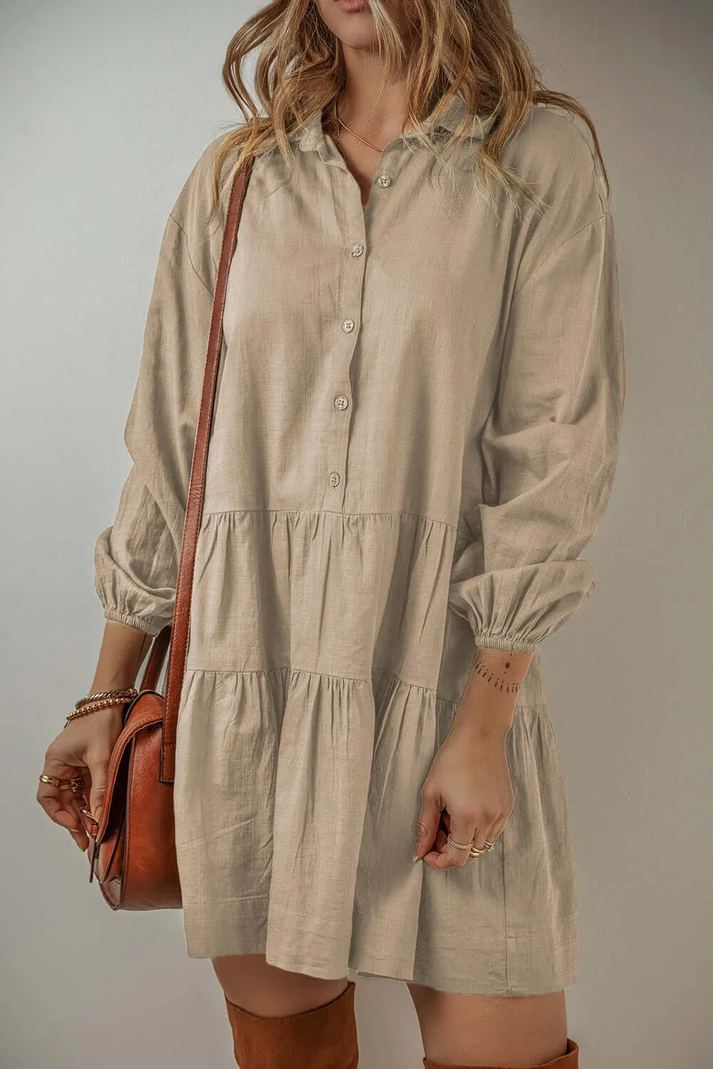 VENTURE OUT Dress in Desert Tan