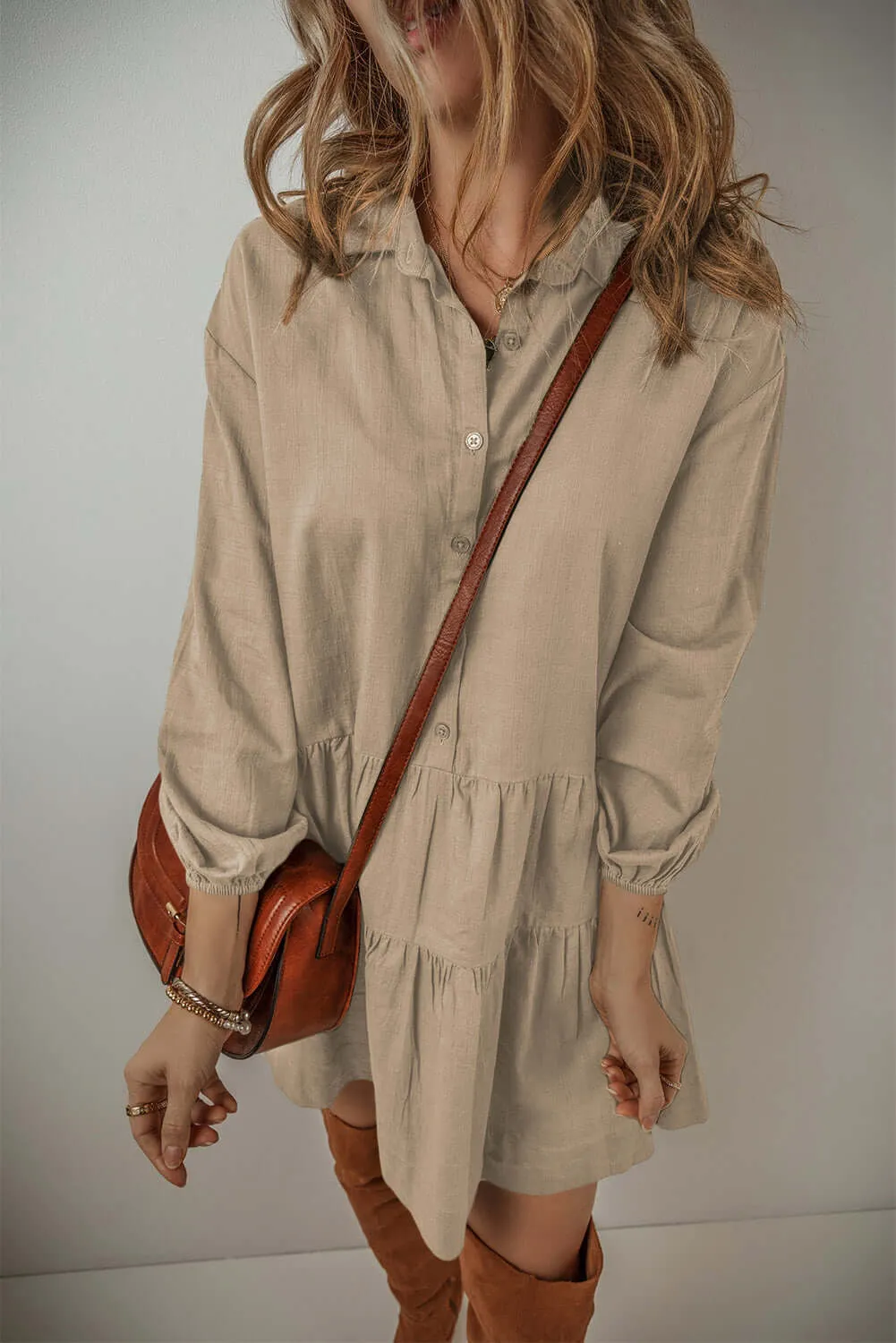 VENTURE OUT Dress in Desert Tan