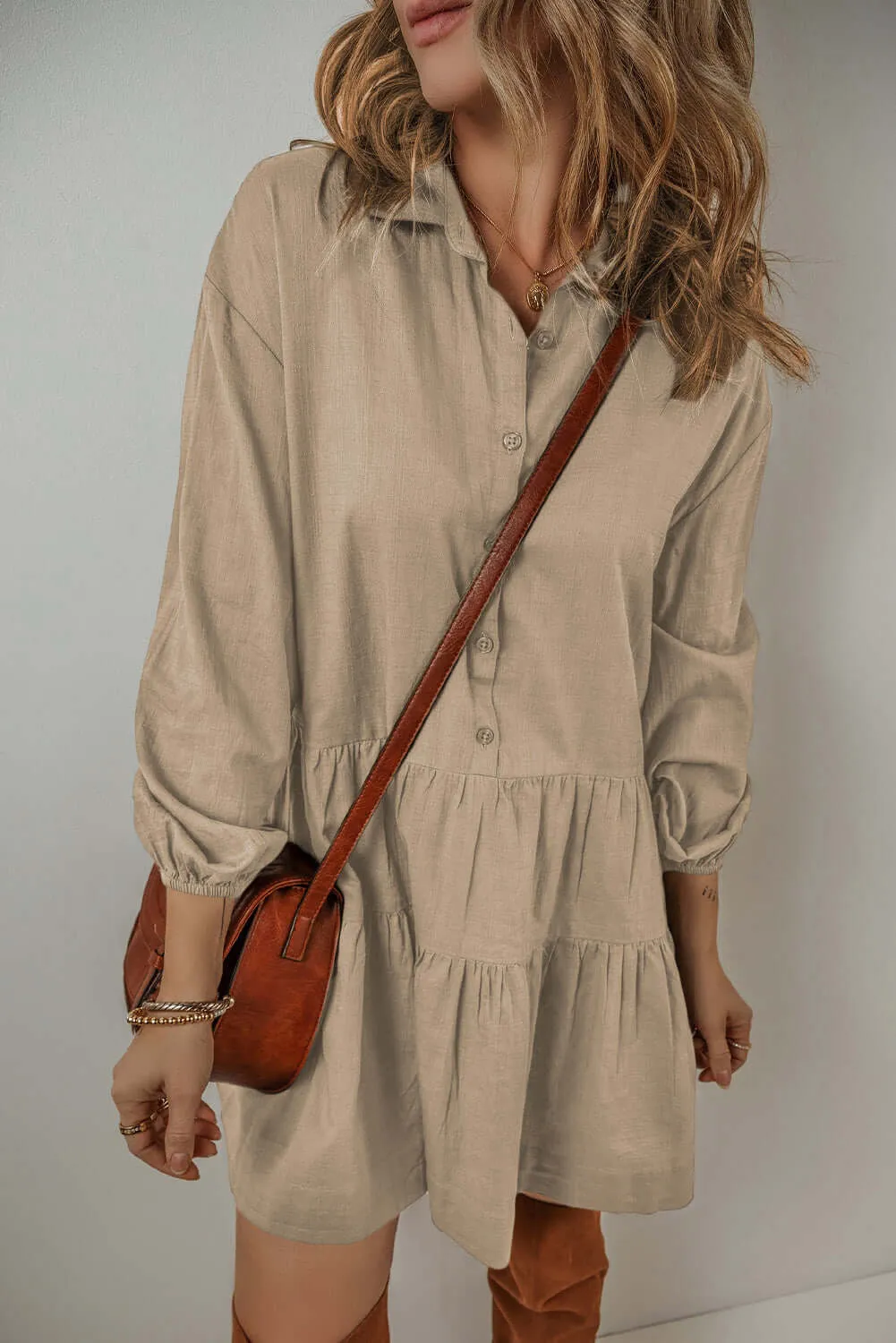 VENTURE OUT Dress in Desert Tan