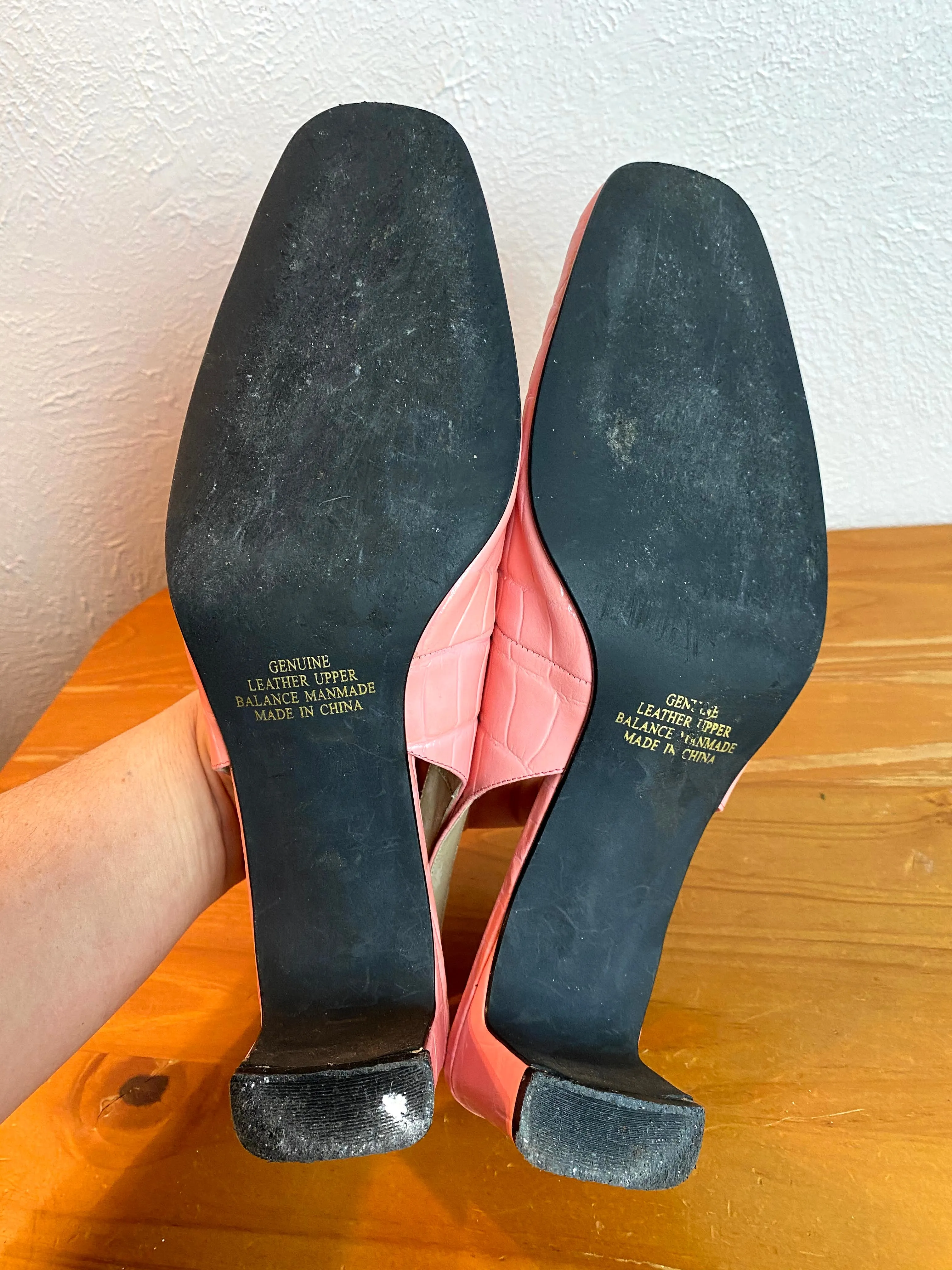 Vintage Valley Lane Pink Slingback Heels