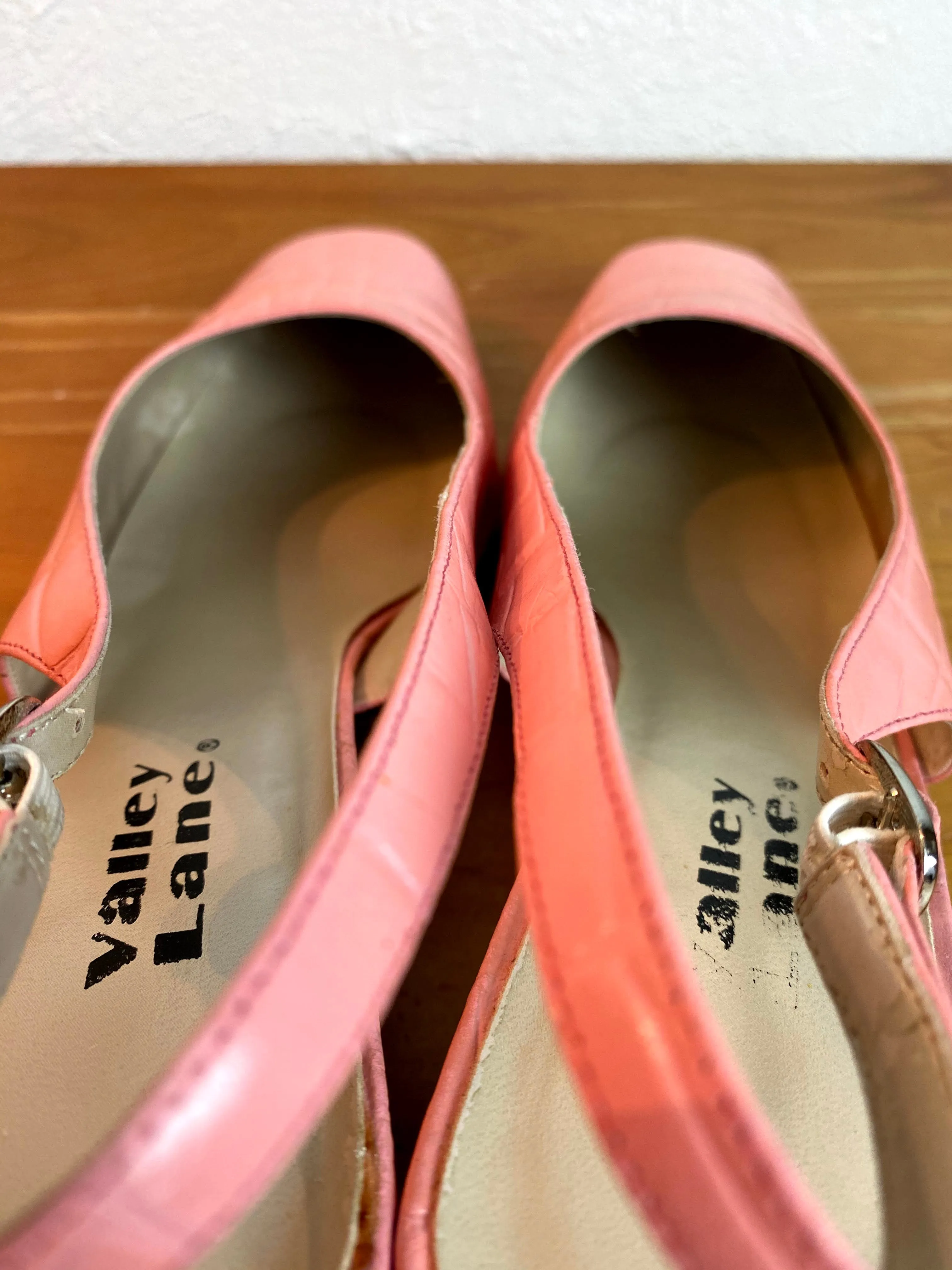 Vintage Valley Lane Pink Slingback Heels