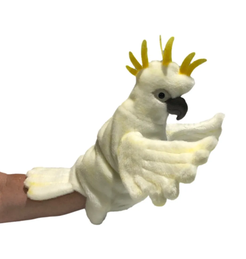 White Cockatoo Bird Stuffed Animal Toy Hand Puppet