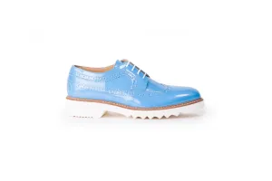 Women's Sky Blue & Tan Brogue Wingtip.343 (2017)