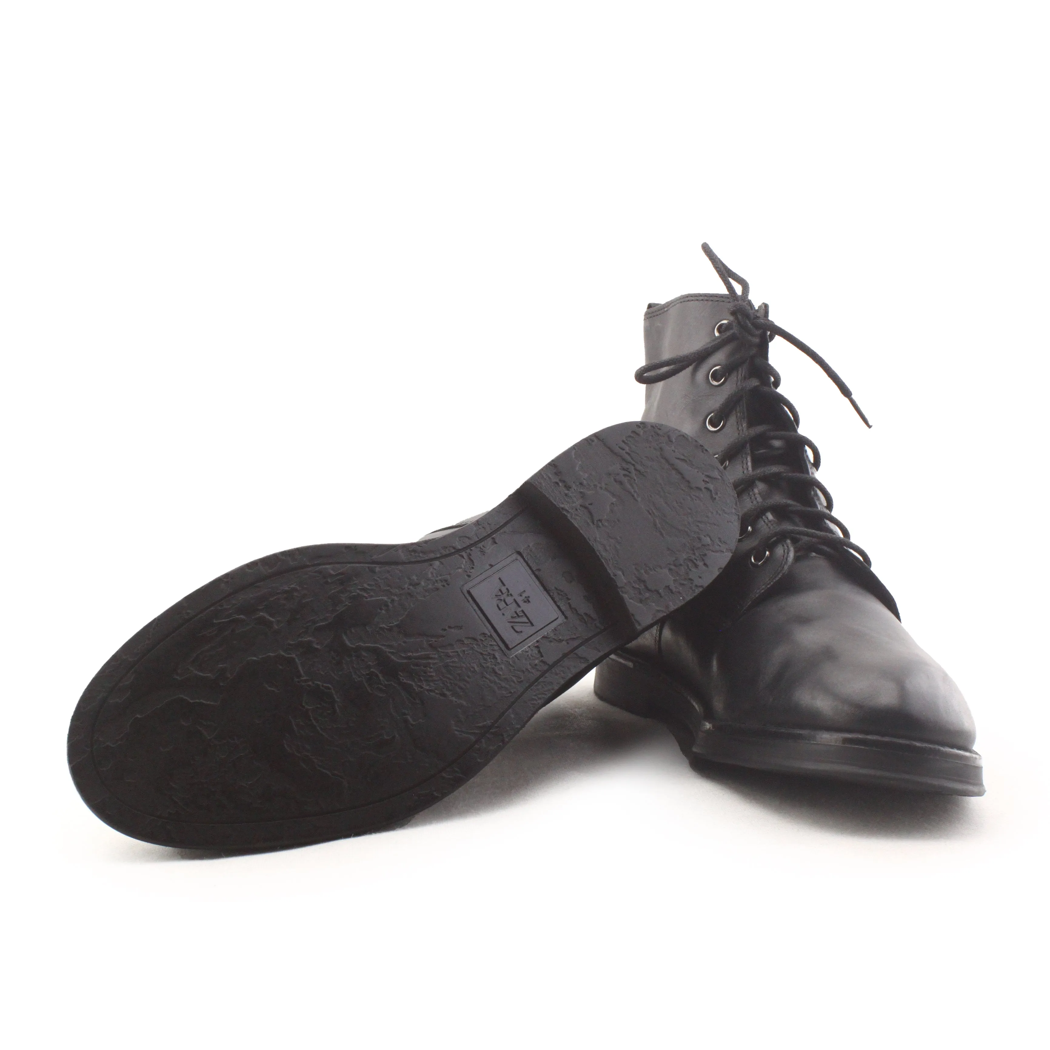 Zara Laces Stretchable Work Boots | 100% Authentic Leather