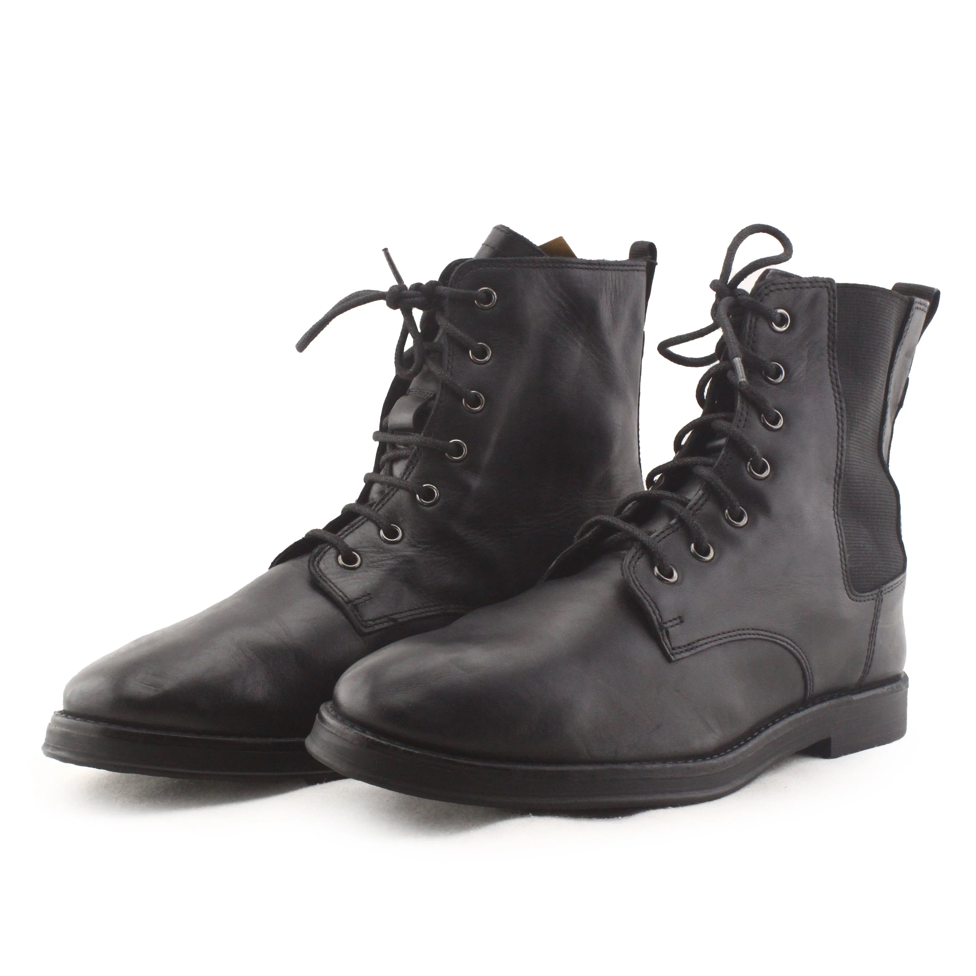 Zara Laces Stretchable Work Boots | 100% Authentic Leather